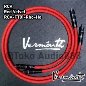 RCA Cable - Vermouth Red Velvet - Rhodium Plated